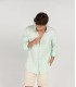 DIVA - Plain linen shirt aqua
