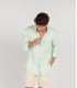 DIVA - Plain linen shirt aqua