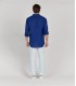 DIVA - Chemise unie lin indigo