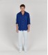 DIVA - Chemise unie lin indigo