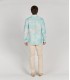 EMILIO - Chemise lin imprime original aqua