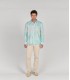 EMILIO - Original aqua print linen shirt