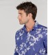HIRIO - Chemise coton imprimé japonais indigo