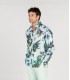 LENNY - Aqua floral print linen shirt