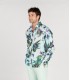 LENNY - Chemise lin imprimé floral aqua