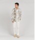 LUCIAN - Chemise coton imprimé tye&die bronze