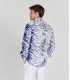 LUCIAN - Indigo tye&die printed cotton shirt