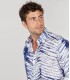 LUCIAN - Indigo tye&die printed cotton shirt