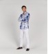 LUCIAN - Indigo tye&die printed cotton shirt