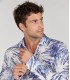 MYLAN - Indigo floral print linen shirt