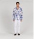 MYLAN - Indigo floral print linen shirt