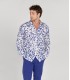 OCTAVE - White printed linen shirt