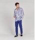 OCTAVE - White printed linen shirt