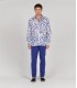 OCTAVE - White printed linen shirt