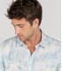 TERRY - Chemise en lin imprimé tye & diy ciel