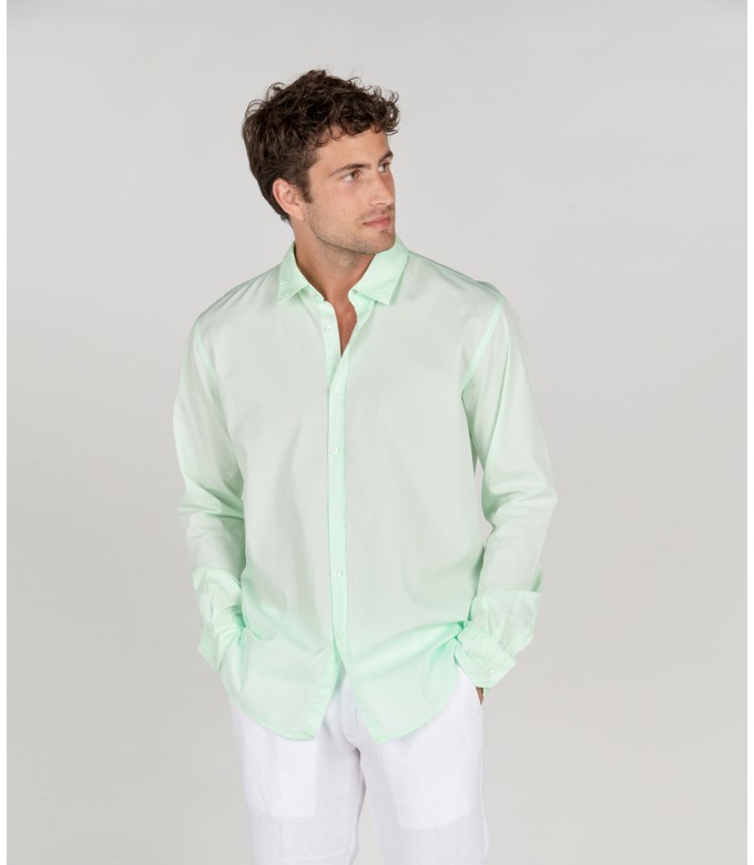 VARDY - Casual aqua cotton voile shirt