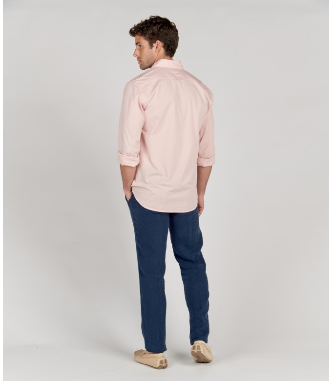 VARDY - Casual pale cotton voile shirt