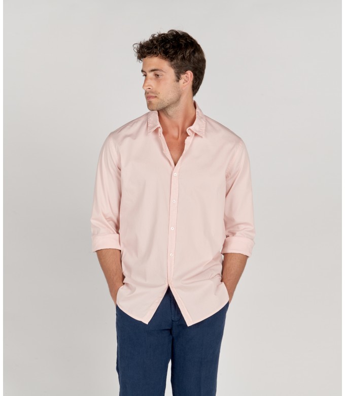 VARDY - Casual pale cotton voile shirt