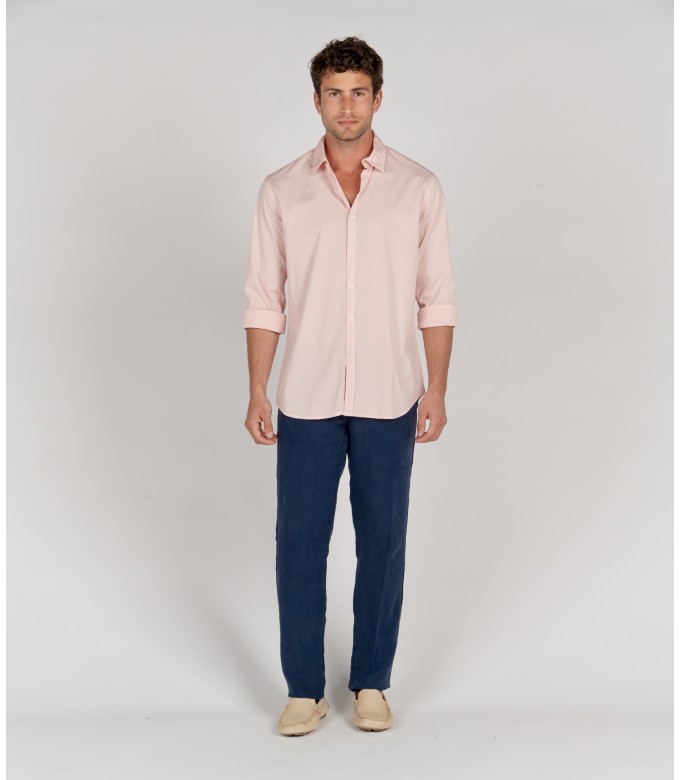 VARDY - Casual pale cotton voile shirt