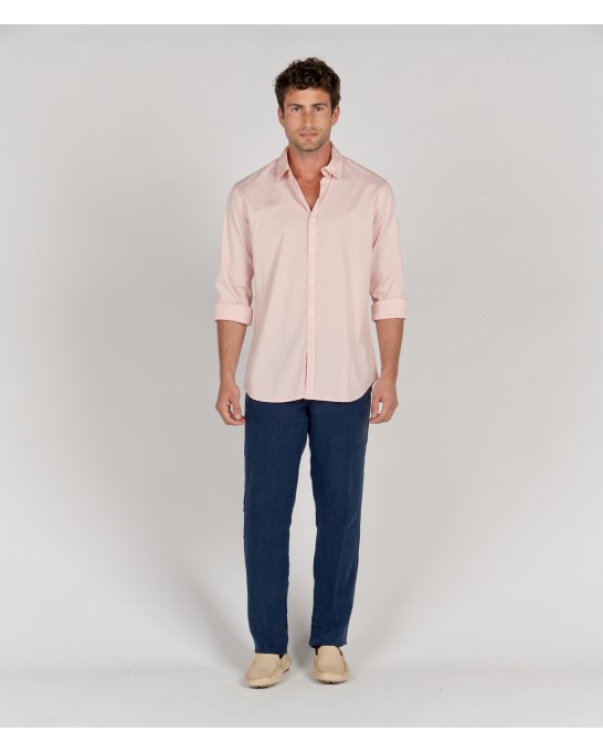 VARDY - Casual pale cotton voile shirt