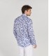 YOKO - White bamboo print linen shirt