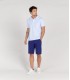 COLORADO - Indigo relaxed linen Bermuda shorts