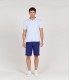 COLORADO - Indigo relaxed linen Bermuda shorts