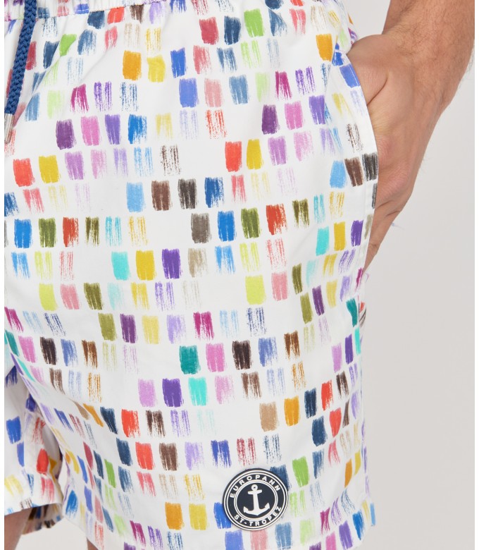 BALL - Short de bain original imprimé balles multicolore