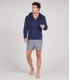 COTTON HOODIE SACHA NAVY BLUE