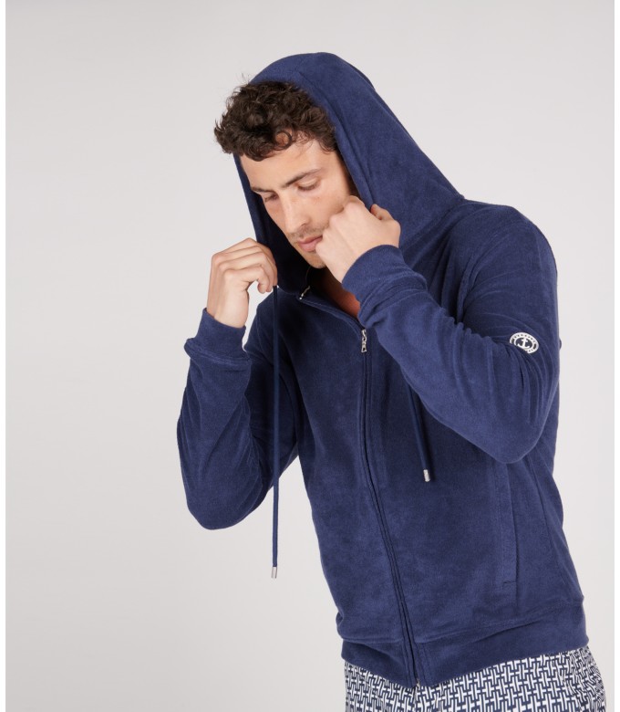 COTTON HOODIE SACHA NAVY BLUE