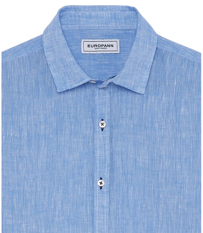 JONAS - Casual linen shirt, blue