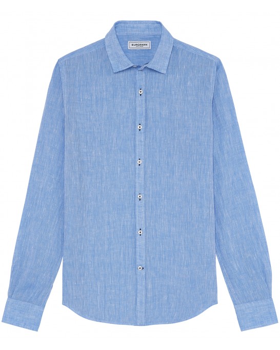 JONAS - Casual linen shirt, blue