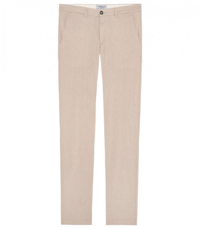 GORDON - Linen-blend slim fit chinos, beige