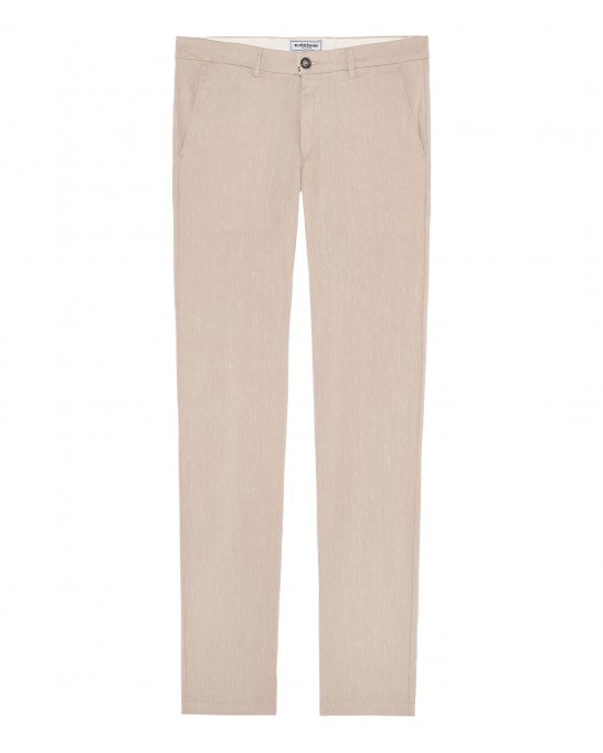 GORDON - Linen-blend slim fit chinos, beige