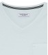 NECK - Cotton V-neck tee-shirt, light blue