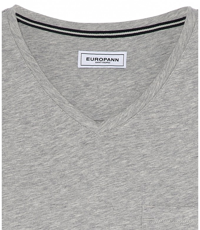 NECK - Cotton v-neck grey