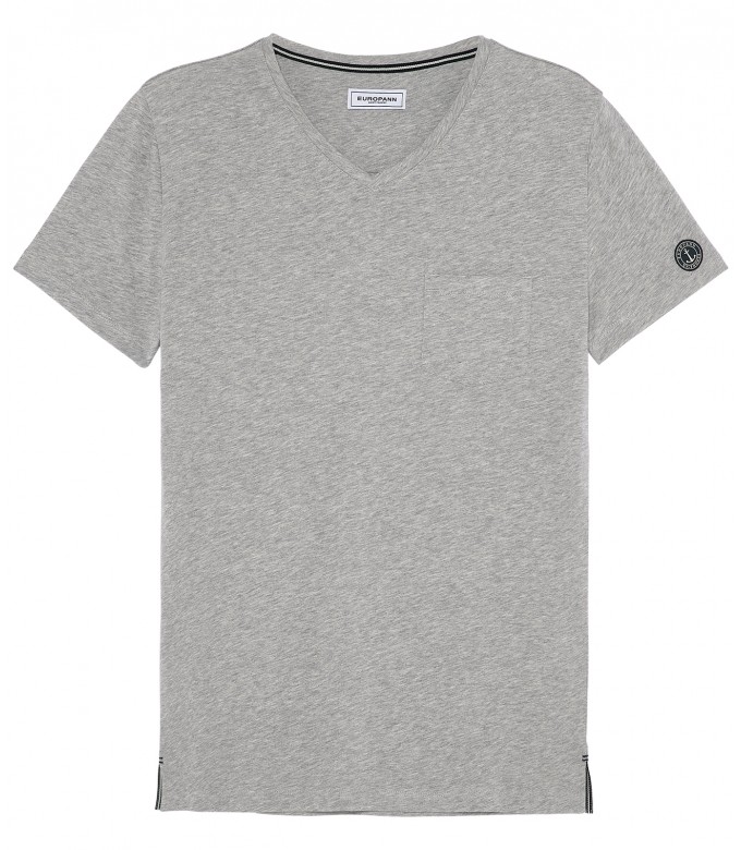 NECK - Cotton v-neck grey