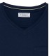 NECK - Cotton v-neck navy blue