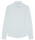STUART - Chemise jersey coton slim-fit bleu ciel