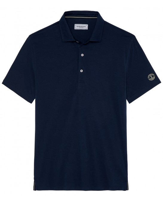 WESTON -  Cotton navy blue polo shirt