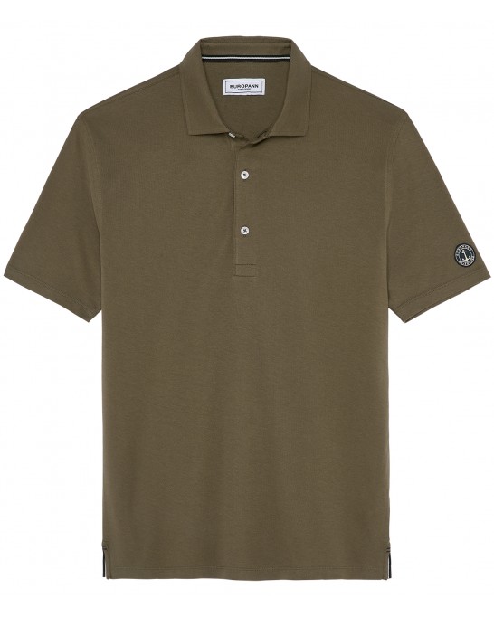 WESTON - Cotton jersey polo shirt, khaki