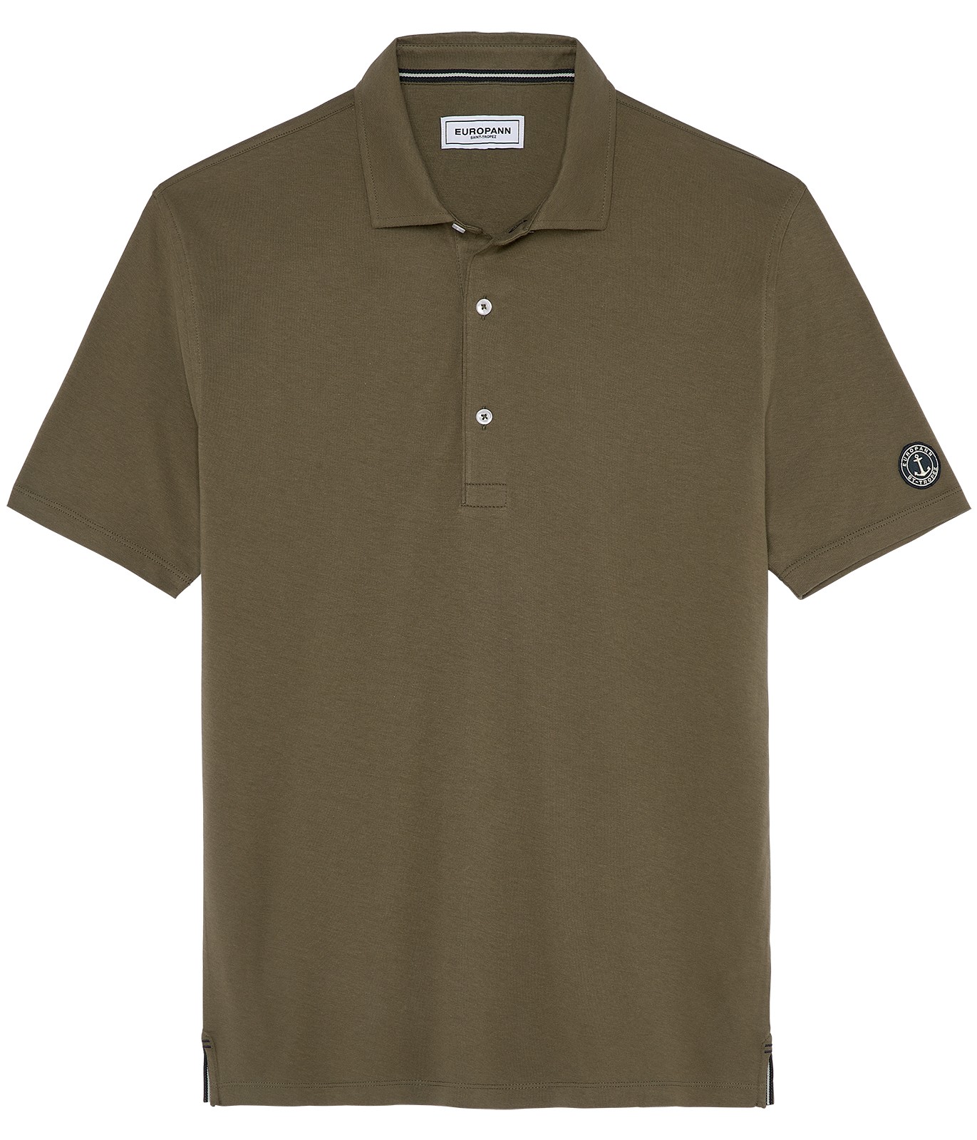 caravan Fictief Haalbaar Khaki color short sleeves polo for men | Quality brand Europann