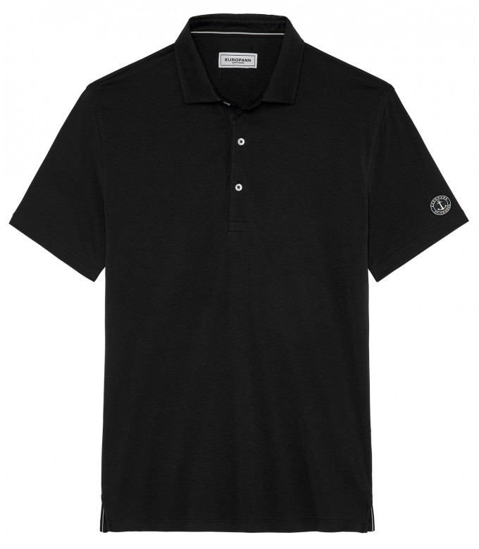 WESTON - Cotton jersey polo shirt, black