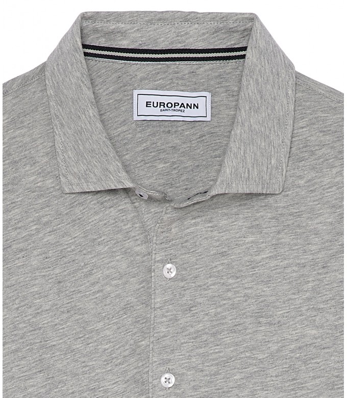 WESTON - Polo jersey coton gris