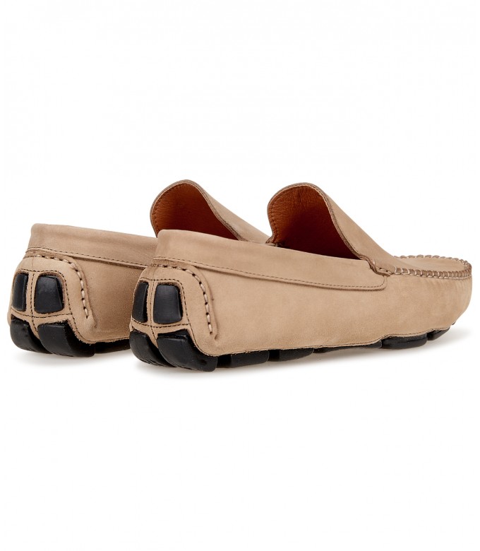 MONZA - Mocassin en nubuck, taupe