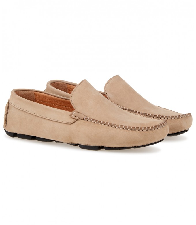 MONZA - Mocassin en nubuck, taupe