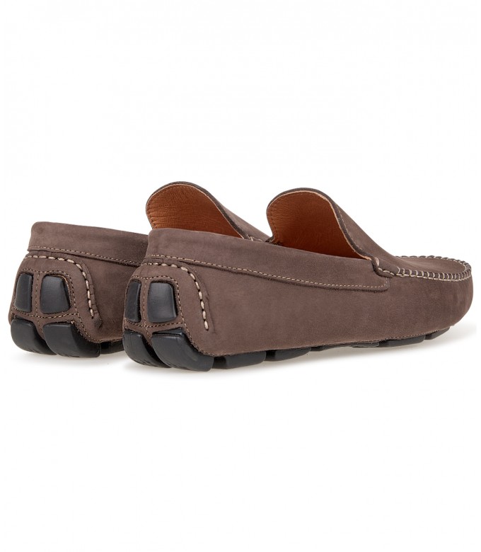 MONZA -  Nubuck loafers, chocolate