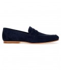 MODENA - Mocassins croûte de cuir bleu marine
