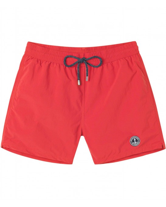 SOFT - Plain color slim fit swimshorts, coral color