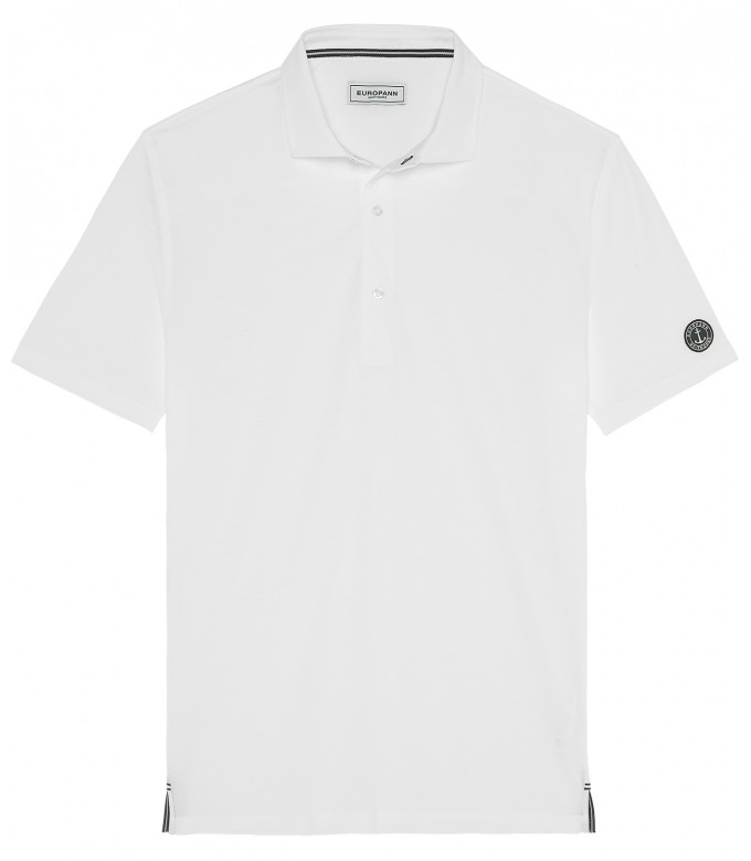 WESTON - Polo jersey en coton, blanc
